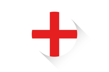 Obraz premium Round flag with shadow of England