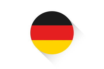 Round flag with shadow of Germany