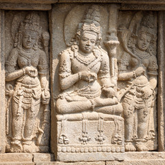 Stone carving of Prambanan Hindu temple, Yogyakarta,  Java