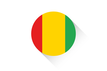 Fototapeta premium Round flag with shadow of Guinea