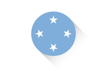 Round flag with shadow of Micronesia