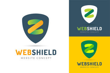 Abstract Z character vector logo icon template