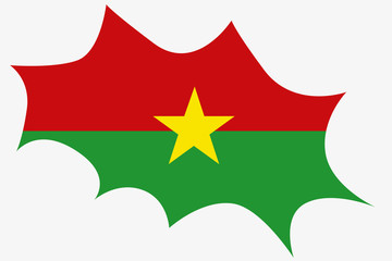 Explosion wit the flag of Burkina Faso