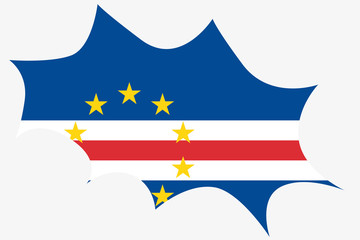 Explosion wit the flag of Cape Verde