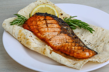 Grilled salmon