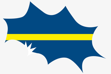 Explosion wit the flag of Nauru