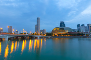 Naklejka premium Marina Bay, Singapore city