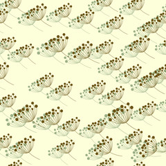 seamless pattern with rowan berries