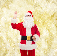 man in costume of santa claus