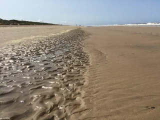 Deurstickers Strand structuur in zand © sabinevanerp
