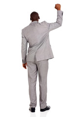 back view of african businessman