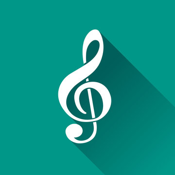 music flat design icon