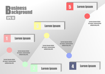 Vector : Business line chart and space for text