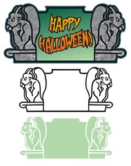 Obraz premium Halloween banner or border
