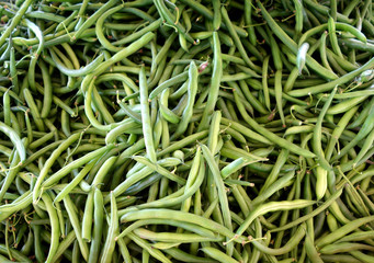 green beans at market