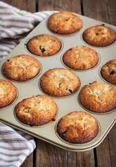 Fresh homemade delicious apple muffins