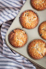 Fresh homemade delicious apple muffins