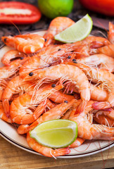 Fresh delicious prawns