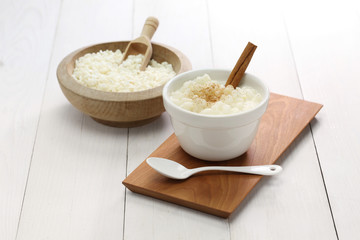 canjica, brazilian sweet dish made with white corn