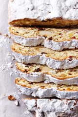 Dresden Christmas Stollen, sliced (Germany)
