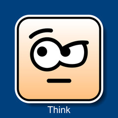 Emoticon Think