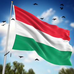Fototapeta na wymiar Flag of Hungary