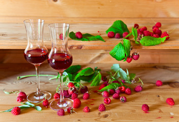 raspberry liqueur and ripe berries