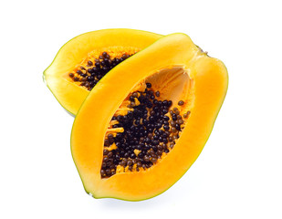 Papaya isolated on white background