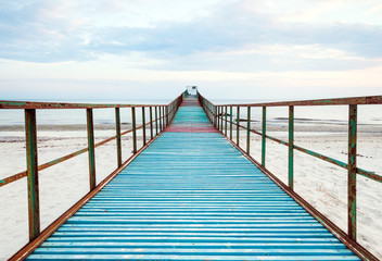 Fototapeta premium sunny deserted old pier