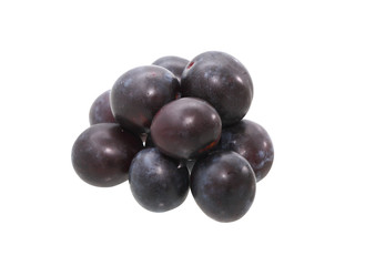 Plum On White