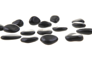 black stones isolated