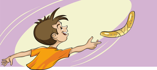 Playing with a boomerang