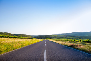 country road in Tuscany, Italy