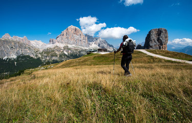 Hiking at Cinque Torri, Dolomites