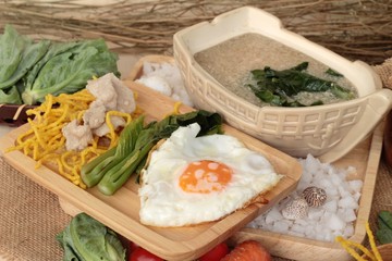 Fried noodle of pork and gravy - chinese food.
