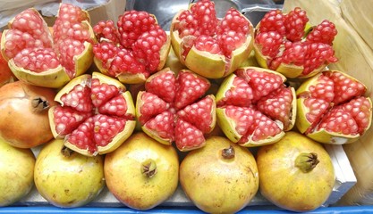 red pomegranates