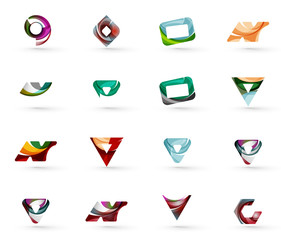 Set of various geometric icons
