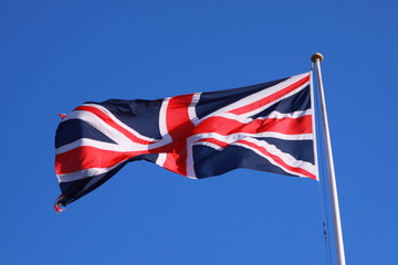 Union Jack in the wind