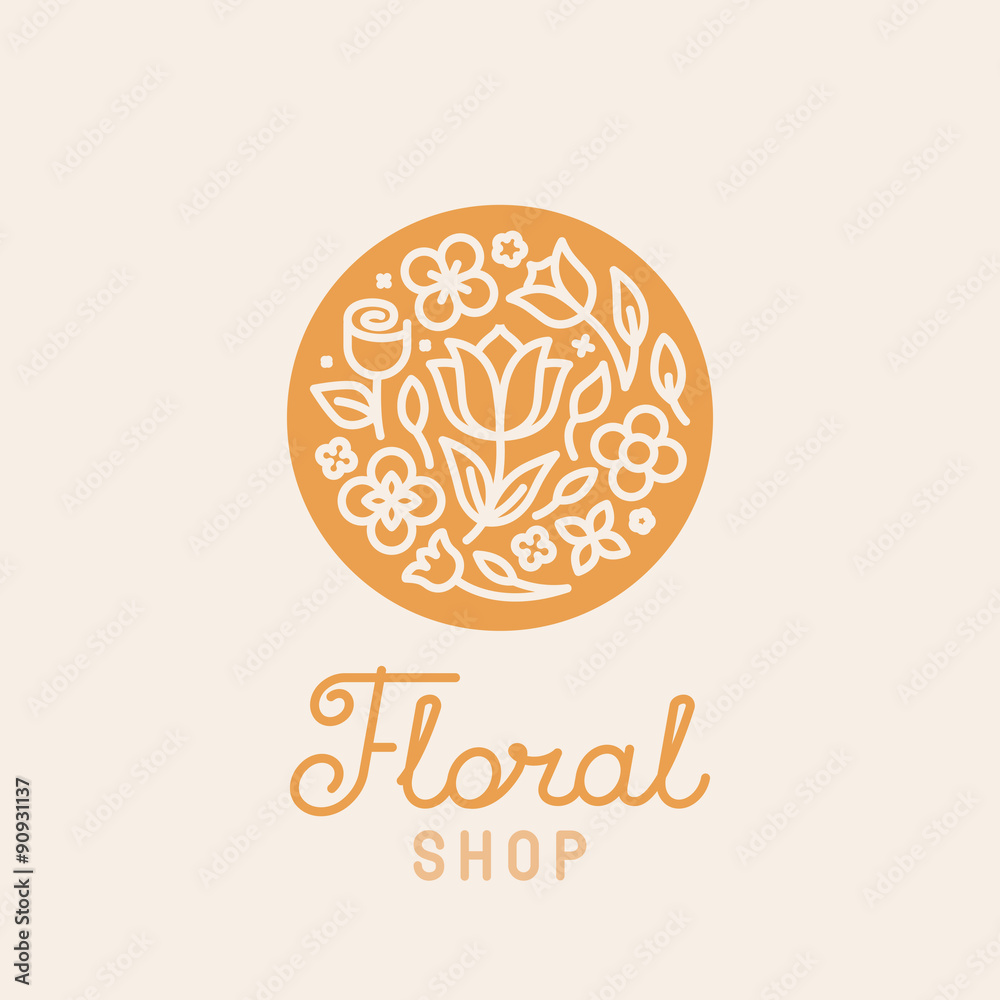 Poster vector simple and elegant logo design template