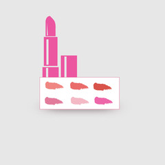 different palette of lipstick