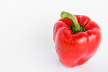 Big pepper on white background