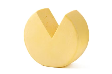 Deurstickers cheese wheel isolated © kiv_ph