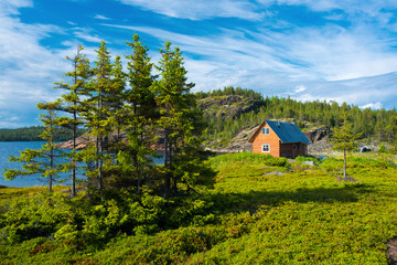 the house on the seashore in the north