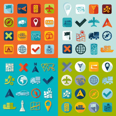 Set of navigation icons