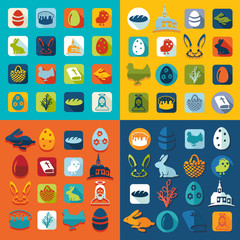 Set of easter icons