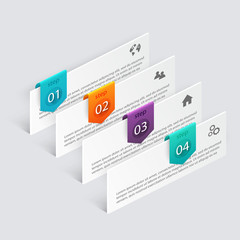 Vector colorful info graphics for your business presentations.