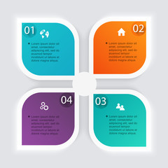 Vector colorful info graphics for your business presentations.
