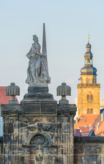 Obraz premium Bamberg Domplatz und Kirchturm St. Martin