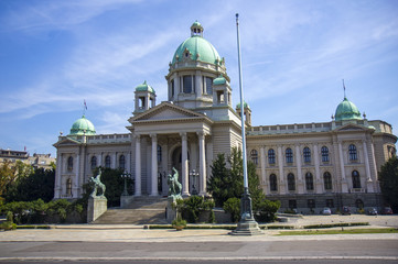 Fototapeta na wymiar National Assembly of Serbia in Belgrade