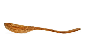 Wooden spoon isolated on white background